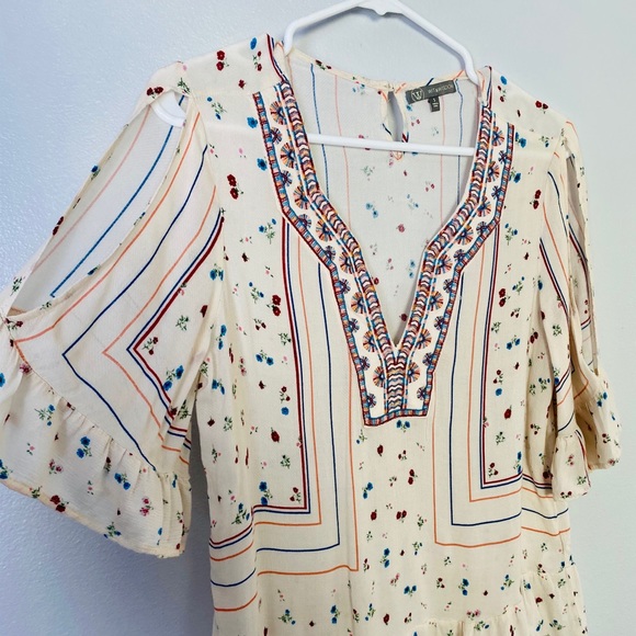 Wit & Wisdom BOHO Bell Sleeves Floral Top Small - Picture 8 of 14